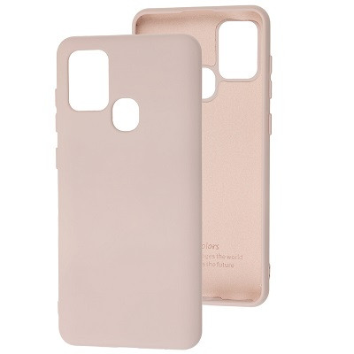 Силиконовый чехол Silicone Case светло-розовый для Samsung Galaxy A21s - фото 1 - id-p131828288