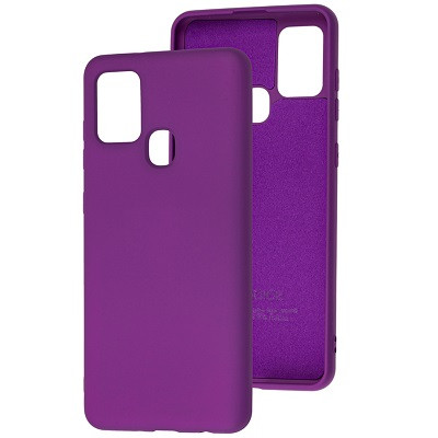 Силиконовый чехол Silicone Case фиолетовый для Samsung Galaxy M21 - фото 1 - id-p131828293