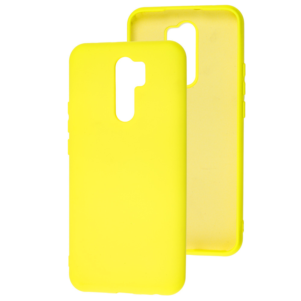 Силиконовый чехол Silicone Case желтый для Xiaomi Redmi 9 - фото 1 - id-p131828305
