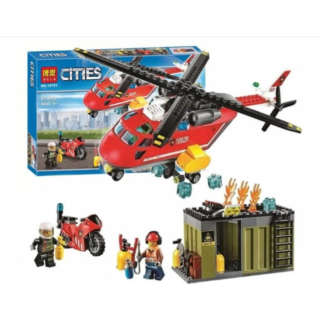 Конструктор Bela 10829 Cities Пожарная команда быстрого реагирования (аналог Lego City 60108) 274 детали - фото 1 - id-p131828502