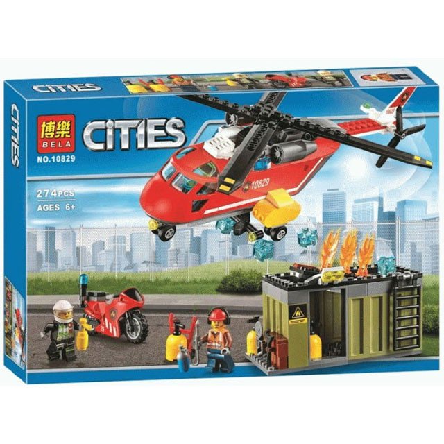 Конструктор Bela 10829 Cities Пожарная команда быстрого реагирования (аналог Lego City 60108) 274 детали - фото 2 - id-p131828502