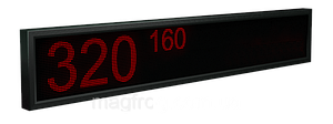 Сверхяркая Светодиодная LED табло Бегущая строка (Часы) красная 320х160мм