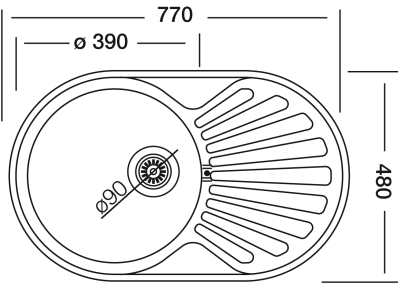 Мойка Kromevye EC 259D 0.6 - фото 2 - id-p131837838