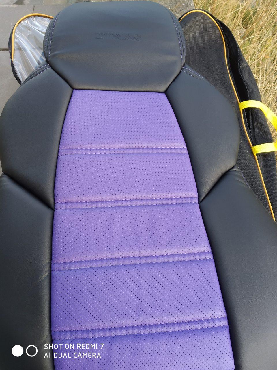 Чехлы на сидения Dinas Drive, универсальные, черно-фиолетовый - фото 2 - id-p114315467