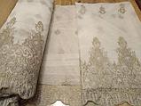 Тюль -ткань для штор Arya  " Французская сетка ETNA  " VYSKY /темное золото, фото 6