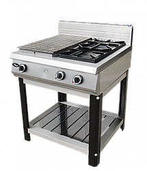 Плита со сплошной поверхностью GRILL MASTER Ф4ЖТЛСПГ (1+2) (на подставке) арт. 50009