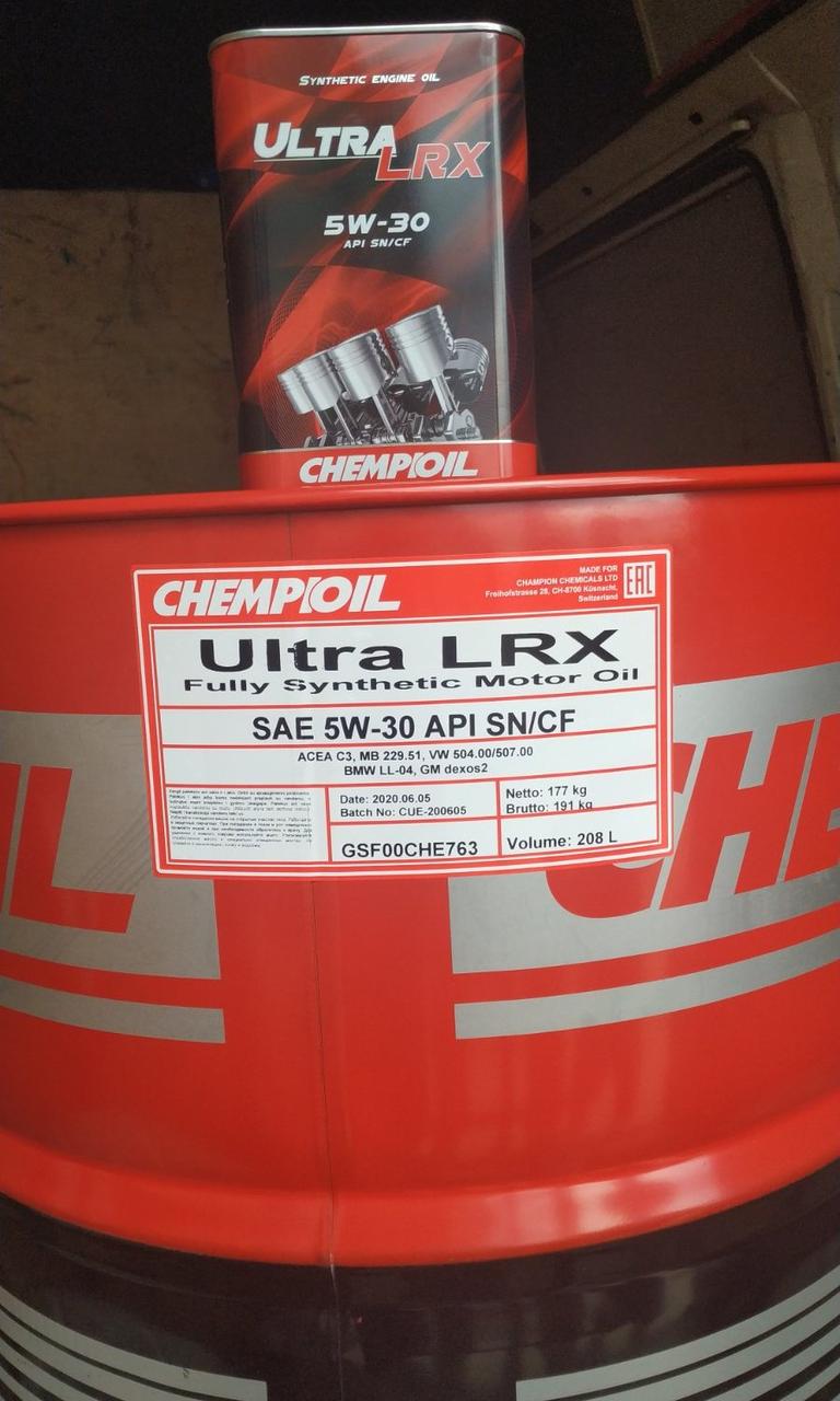 Масло моторное 5w30 Chempioil Ultra LRX (бочка 200л) цена без НДС (налив) - фото 1 - id-p131902584