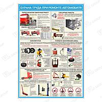 Плакат Охрана труда при ремонте автомобиля (1)