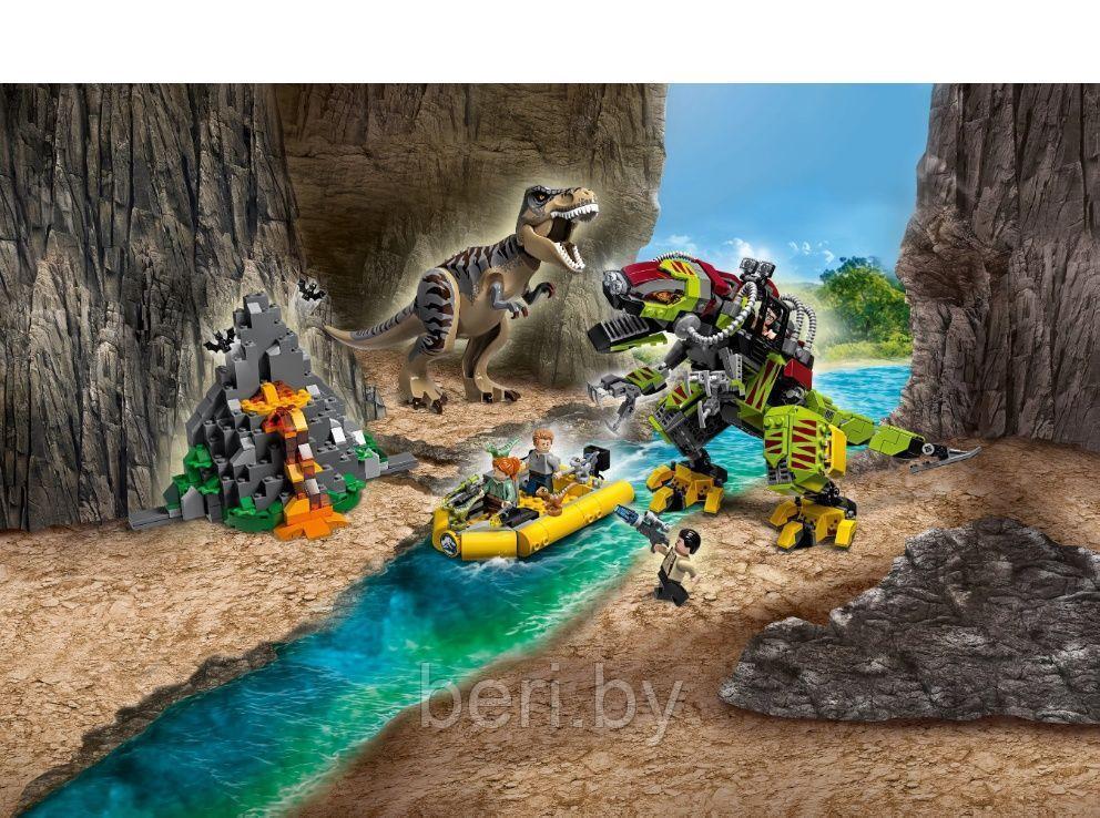 11337 Конструктор LARI "Бой тираннозавра и робота-динозавра" 740 деталей, аналог LEGO Jurassic World 75938 - фото 10 - id-p131907944