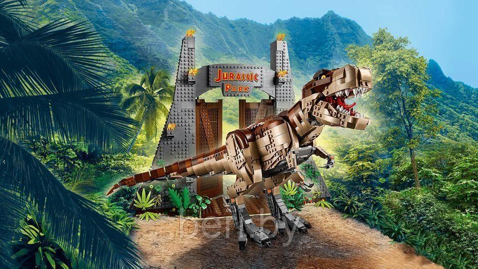 11338 Конструктор Lari Парк Юрского периода: ярость Ти-Рекса, аналог LEGO Juniors Jurassic World 75936 - фото 9 - id-p131910642