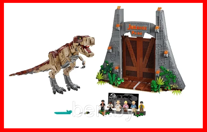 11338 Конструктор Lari Парк Юрского периода: ярость Ти-Рекса, аналог LEGO Juniors Jurassic World 75936 - фото 2 - id-p131910642