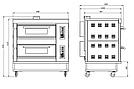 Подовый пекарский газовый шкаф ШЖГ/2 +400C (4 противня, с пароувлажнением) GRILL MASTER, фото 2