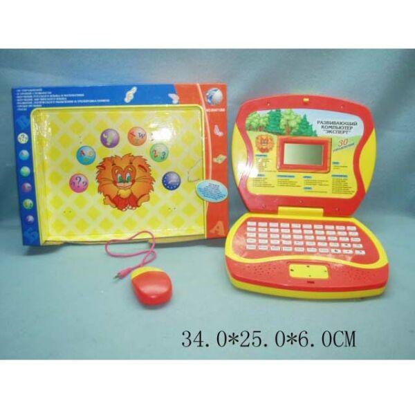 Детский компьютер ноутбук обучающий развивающий ЭКСПЕРТ 30 упражнений оранжевый SS300796/B347138R - фото 1 - id-p131925335