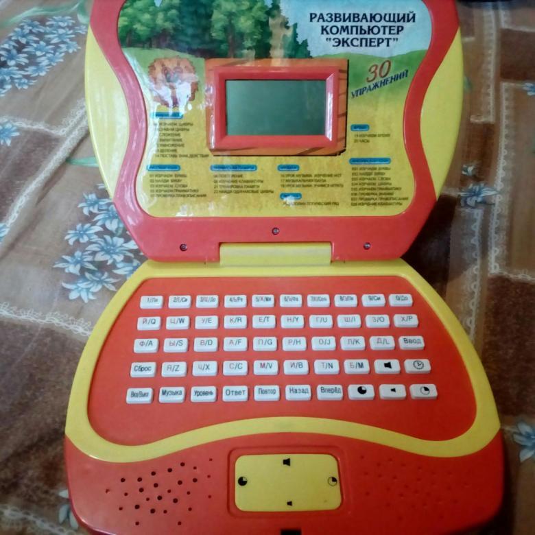 Детский компьютер ноутбук обучающий развивающий ЭКСПЕРТ 30 упражнений оранжевый SS300796/B347138R - фото 2 - id-p131925335