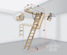 Чердачная лестница Fakro LWS Plus 70Х120/2.8, фото 2