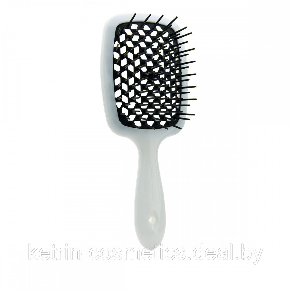 Расческа для волос Janeke Superbrush The Original Italian Patent (Бело-Чёрная)