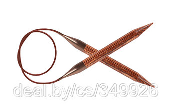 31085 Knit Pro Спицы круговые Ginger 3мм/80см, дерево, коричневый
