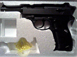 Пистолет G21 детский пневматический металлический на пульках диаметром 6 мм