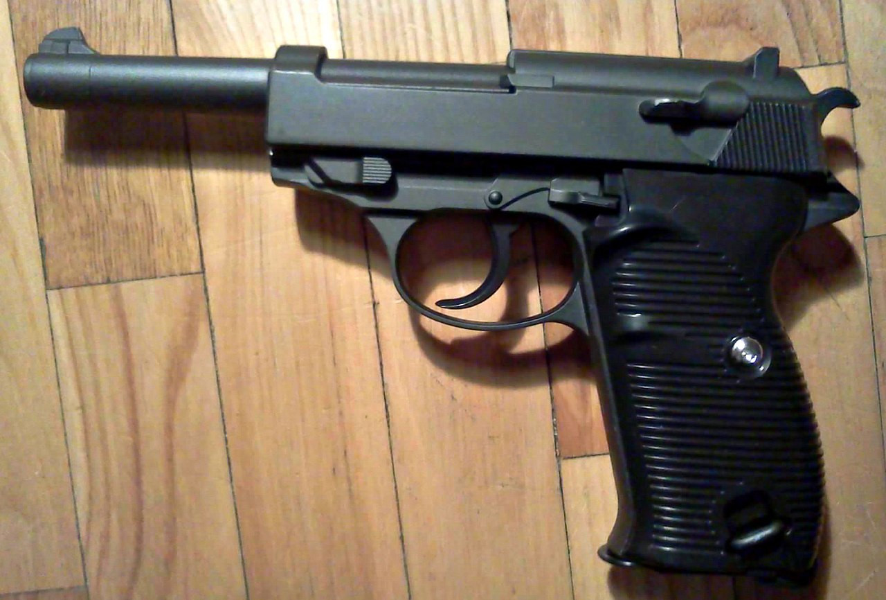 Пистолет G21 детский пневматический металлический на пульках диаметром 6 мм - фото 3 - id-p9323073