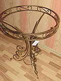 Стол декоративный стеклянный (кованый метал) круглый номер 378, фото 3