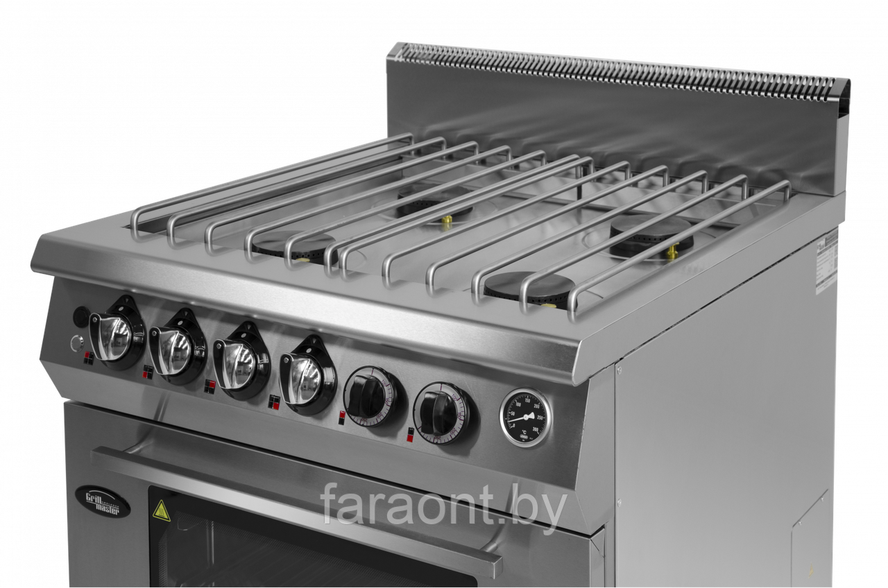 Плита газовая с духовкой Ф4ПДГ/900 (решетка из н/стали) GRILL MASTER (Гриль мастер) - фото 2 - id-p132018901