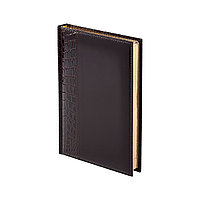 Недатированный ежедневник из натуральной кожи Rich de Lux 15Х21 см бордовый с золотым срезом, фото 1