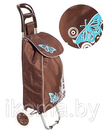 Хозяйственная сумка-тележка цвет №2 коричневый (1301-Y), фото 2