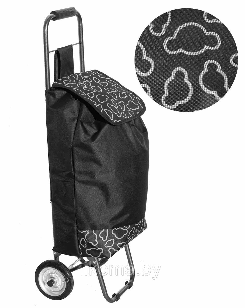 Хозяйственная сумка-тележка 92*30*20 см. (метал. колеса) цвет №2 черный (1500) - фото 1 - id-p132022370