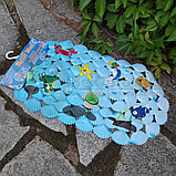Противоскользящий силиконовый коврик для ванной с присосками Bath Mat Vogue Environmental Летний сад, фото 6