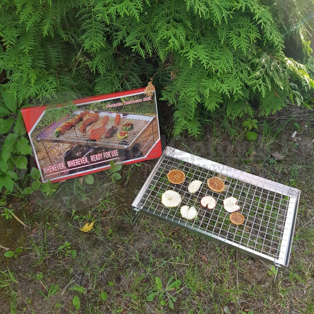 Мангал - барбекю (решетка) Portable Barbecue Grill металлический с решеткой гриль. Складной, портативный - фото 4 - id-p132027525