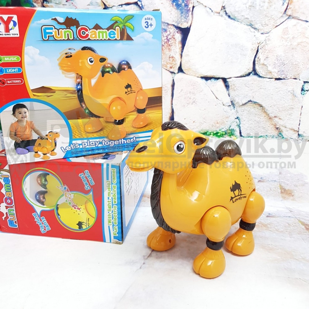 Игрушка Веселый верблюд Fun Camel (интерактивный, свет, музыка) Оранжевый - фото 9 - id-p132028609