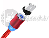 Магнитный кабель USB - Lightning X-Cable Metal Magnetic 360 для Aplle, Micro-USB, Type-C Чёрный, фото 4