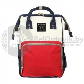 Сумка - рюкзак для мамы Baby Mo с USB /  Цветотерапия, качество, стиль цвет MIX 2.0 с карабином и креплением