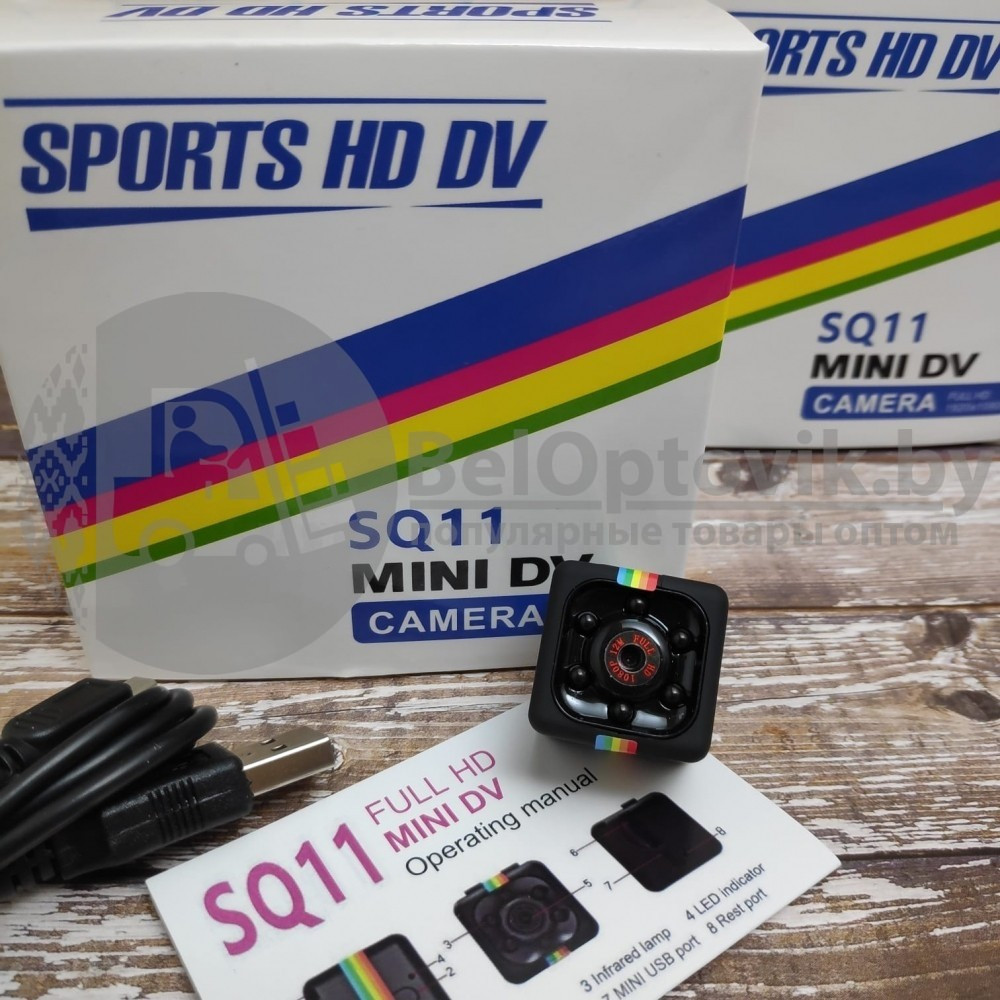 Беспроводная мини камера SQ11 Mini DV 1080P / Мини видеорегистратор/ Спорт - камера/ Ночная съемка и датчик - фото 4 - id-p132027579