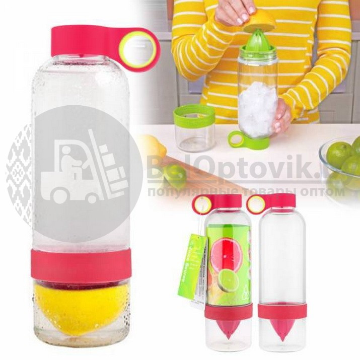 Бутылка соковыжималка Lemon Cup. Summer 2020 (0.83L) Розовый - фото 4 - id-p132027728