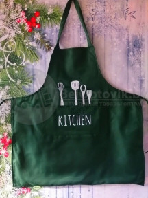 Фартук кухонный Kitchen 100 п/э Тёмно-зелёный