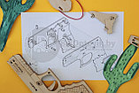 Деревянный конструктор (сборка без клея) Резиночный пистолет Rubber Gun UNIWOOD, фото 4
