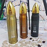 Термос в форме пули No Name Bullet Vacuum Flask, 500 мл Бронзовый корпус, фото 5