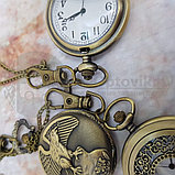 Карманные часы с цепочкой и карабином Паровоз, фото 4