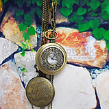 Карманные часы с цепочкой и карабином Орел, фото 2