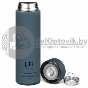 Термос Life Vacuum CUP с прорезиненным покрытием, 500 мл. Синий