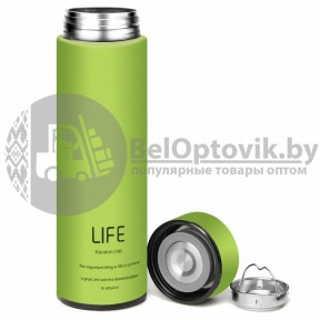 Термос Life Vacuum CUP с прорезиненным покрытием, 500 мл. Салатовый