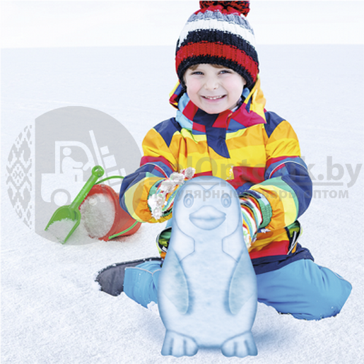 Объемная формочка 3D для песка и снега Beach Toys Салатовый Пингвин - фото 2 - id-p132029835