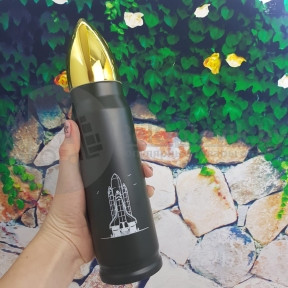 Термос в форме пули No Name Bullet Vacuum Flask, 500 мл Тёмно зелёный корпус