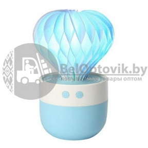 Увлажнитель ночник воздуха ультразвуковой (Аромадиффузор) Кактус Mini USB Ball Cactus, 150ml, 220V Голубой
