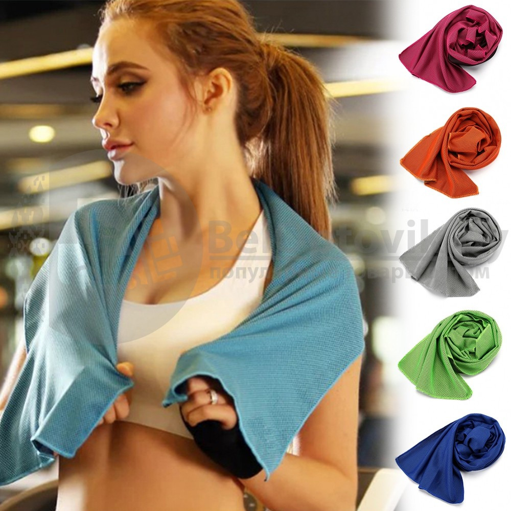 Спортивное охлаждающее полотенце Super Cooling Towel Синий - фото 10 - id-p132028005