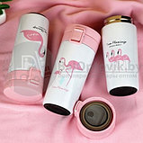 Термокружка Фламинго (380 мл) с поилкой и сеточкой. 4 варианта изображения 1, фото 4