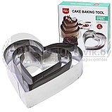 Кольца для торта из нержавеющей стали Cake Baking Tool (3 шт)  Сердце Love, фото 3