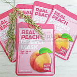 Маска тканевая для лица Farm stay , 23 мл, Original Korea  Real Peach (с экстрактом персика), фото 2
