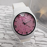 Женские спортивные часы Mei Shi (розовый циферблат, каучуковый ремешок), фото 5